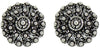 Orecchini donna in argento fiore filigrana sarda nido d'ape brunito grande