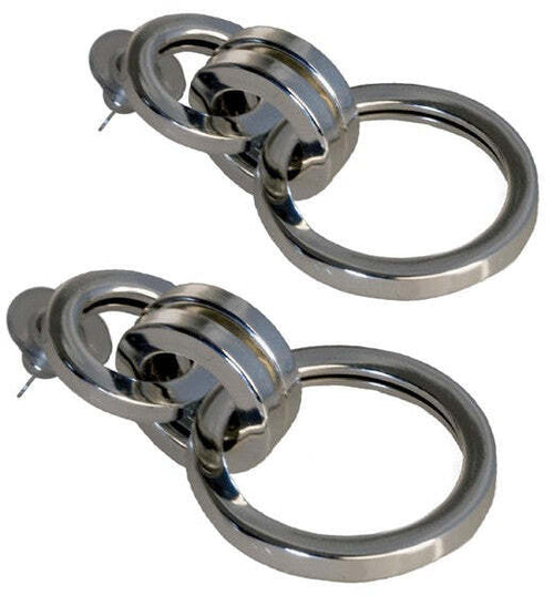 Orecchini Donna in Argento 925 Iniziale Lettera O Con Zirconi 6 Mm Chiusura a Perno