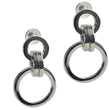 Orecchini Donna in Argento 925 Iniziale Lettera O Con Zirconi 6 Mm Chiusura a Perno