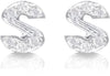 Orecchini argento 925 iniziale lettera S con zirconi