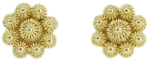 Orecchini donna in argento dorato filigrana sarda nido d'ape