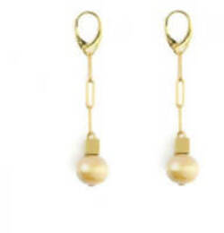 Orecchini Donna in Vetro Di Murano Avorio Bijou Fashion Artigianale Made in Italy Orecchini Pendenti Donna Con Perle Realizzate a Mano 7 Cm
