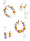 Orecchini Donna in Vetro Di Murano Giallo Bijou Fashion Artigianale Made in Italy Orecchini Pendenti Perle Realizzate a Mano 6,5 Cm