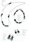 Orecchini Donna in Vetro Di Murano Grigio Bijou Fashion Artigianale Made in Italy Orecchini Pendenti Con Perle Realizzate a Mano 6,5 Cm