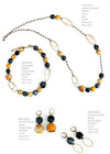 Orecchini Donna in Vetro Di Murano Nero Bijou Fashion Artigianale Made in Italy Orecchini Pendenti Con Perle Realizzate a Mano 6,5 Cm