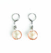 Orecchini Donna in Vetro Di Murano Rosa Bijou Fashion Artigianale Made in Italy in Ottone E Acciaio Con Perle Realizzate a Mano 4 Cm