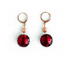 Orecchini Donna in Vetro Di Murano Rosso Bijou Fashion Artigianale Made in Italy in Ottone E Acciaio Con Perle Realizzate a Mano 4 Cm