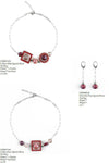 Orecchini Donna in Vetro Di Murano Rosso Bijou Fashion Artigianale Made in Italy Orecchini Pendenti Donna Con Perle Realizzate a Mano 7 Cm