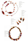 Orecchini Donna in Vetro Di Murano Rosso Bijou Fashion Artigianale Made in Italy Orecchini Pendenti in Acciaio E Ottone Con Perle Realizzate a Mano 5 Cm