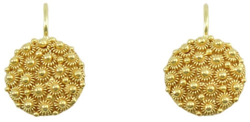 Orecchini filigrana sarda nido d'ape oro giallo