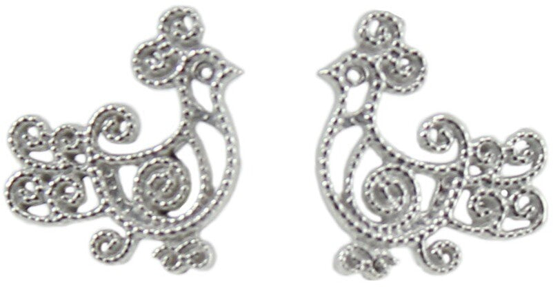 Orecchini donna pavoncella sarda in argento