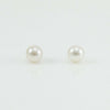 Orecchini Donna Perle Akoya 6,5/7 Paletto in Oro Bianco Coscia