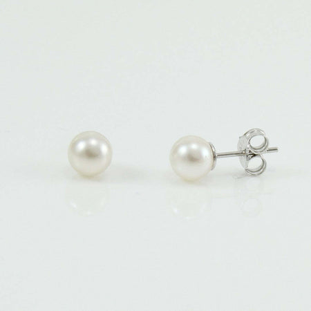 Orecchini perle Akoya 6,5/7 paletto in oro bianco Coscia