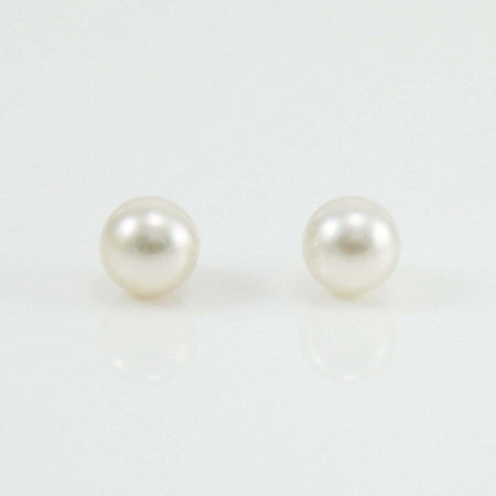 Orecchini perle Akoya 8/8,5 paletto in oro bianco Coscia