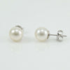Orecchini perle Akoya 8/8,5 paletto in oro bianco Coscia