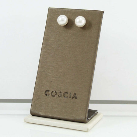 Orecchini perle Akoya 8/8,5 paletto in oro bianco Coscia