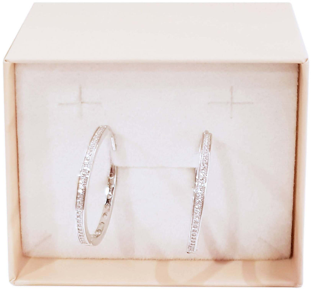 Set Di 2 Paia Orecchini A Cerchio In Acciaio Inox – Oro E Argento, Grandi 50mm, Ipoallergenici Per Donna