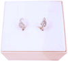 Orecchini in Argento 925 Nodo di Zirconi Brillanti Incassati Orecchino Ipoallergico Rodiato in Oro Bianco