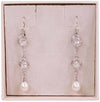 Orecchini in Argento Donna Nihama Pendenti lunghi con Zirconi e Perle Accessorio per Lei Idea Regalo chiusura Monachella