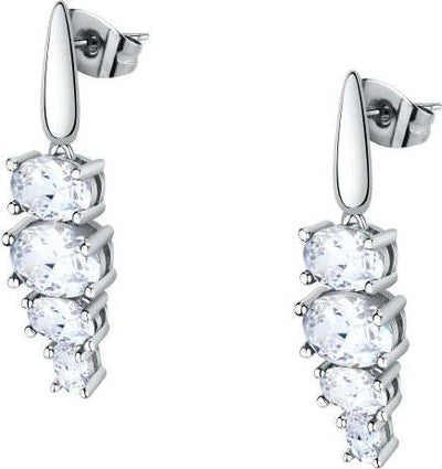 Orecchini-MORELLATO-donna-Colori-acciaio-/-cristalli-bianchi