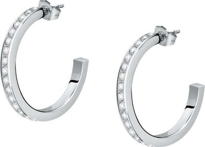 Orecchini-MORELLATO-donna-Creole-cerchio-acciaio-/-cristalli