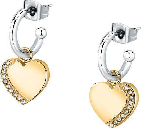 Orecchini-MORELLATO-donna-Mascotte-acciaio-dorato-/-cuore
