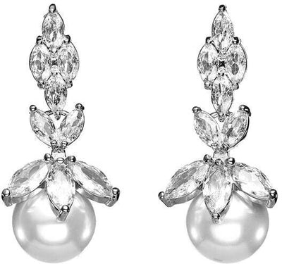 Orecchini Pendenti Donna Ottaviani 500699o Con Strass E Perle