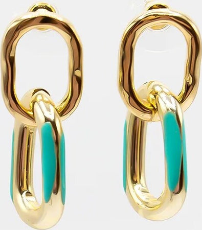 Orecchini Pendenti Glaze Da Donna Orecchini Anello Moda/Donna/Gioielli/Orecchini Leclaf - Napoli, Commerciovirtuoso.it