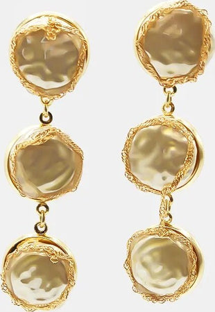 Orecchini Pendenti Nacre Da Donna Eleganti 3 Perle Moda/Donna/Gioielli/Orecchini Leclaf - Napoli, Commerciovirtuoso.it