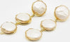 Orecchini Pendenti Nacre Da Donna Eleganti 3 Perle Moda/Donna/Gioielli/Orecchini Leclaf - Napoli, Commerciovirtuoso.it