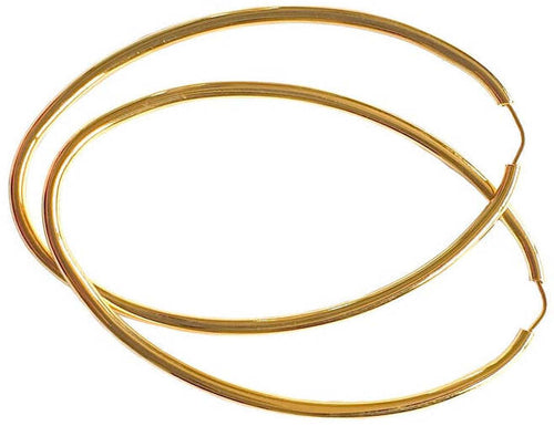 Orecchini zingara in argento a forma ovale