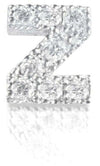Orecchino argento 925 iniziale lettera Z con zirconi