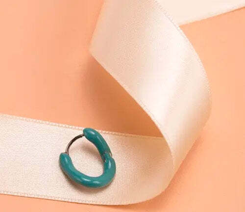 Orecchino-singolo-LA-PETITE-STORY-Twisted-turchese---16-mm