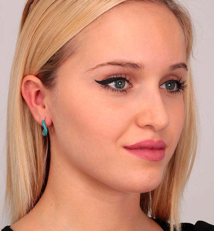 Orecchino-singolo-LA-PETITE-STORY-Twisted-turchese---16-mm