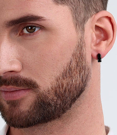 Orecchino-singolo-MORELLATO-Motown-uomo-acciaio-nero