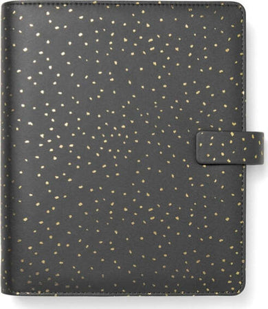 Organiser Confetti - f.to A5 - 233 x 217 x 46 mm - con cinturino - nero - Filofax Cancelleria e prodotti per ufficio/Archivio ufficio e accessori per scrivania/Archivio ufficio/Portablocchi e portamoduli Eurocartuccia - Pavullo, Commerciovirtuoso.it