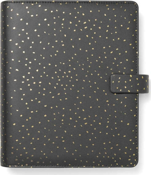 Organiser Confetti - f.to A5 - 233 x 217 x 46 mm - con cinturino - nero - Filofax Cancelleria e prodotti per ufficio/Archivio ufficio e accessori per scrivania/Archivio ufficio/Portablocchi e portamoduli Eurocartuccia - Pavullo, Commerciovirtuoso.it