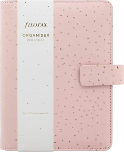 Organiser Confetti - f.to Personal - 187 x 153 x 40 mm - con cinturino - rosa - Filofax Cancelleria e prodotti per ufficio/Archivio ufficio e accessori per scrivania/Archivio ufficio/Portablocchi e portamoduli Eurocartuccia - Pavullo, Commerciovirtuoso.it