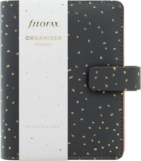 Organiser Confetti - f.to Pocket - 146 x 128 x 36 mm - con cinturino - nero - Filofax Cancelleria e prodotti per ufficio/Archivio ufficio e accessori per scrivania/Archivio ufficio/Portablocchi e portamoduli Eurocartuccia - Pavullo, Commerciovirtuoso.it