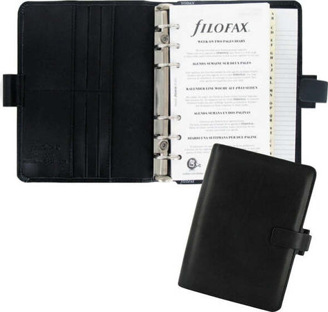 Organiser Metropol Personal - similpelle - nero - 18 8 x 13 5 x 3 8mm - Filofax Cancelleria e prodotti per ufficio/Archivio ufficio e accessori per scrivania/Archivio ufficio/Portablocchi e portamoduli Eurocartuccia - Pavullo, Commerciovirtuoso.it