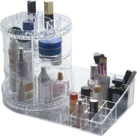 Organizer-2in1-Trasparente-Crilex-Per-Gioielli-Trucchi-Cosmetici-Make-up-59070