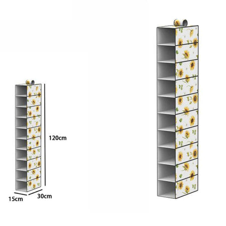 Organizer-Armadio-10-Ripiani-Scaffale-Pensile-Porta-Oggetti-Borse-15x30x120-Cm