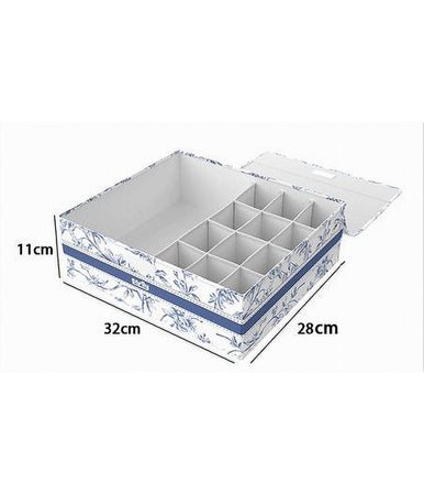 Organizer Armadio 12+1 Scomparti Scatola Salvaspazio 32x28x11 Cm Fantasia 87324