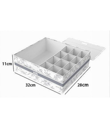 Organizer Armadio 12+1 Scomparti Scatola Salvaspazio 32x28x11 Cm Fantasia 87324