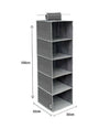 Organizer Armadio Porta Tutto Pensile Tessuto Scarpe Borse 5 Piani 30x30x100cm