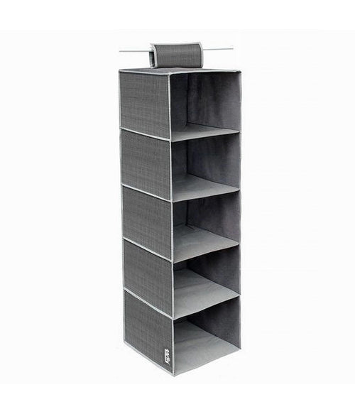 Organizer Armadio Porta Tutto Pensile Tessuto Scarpe Borse 5 Piani 30x30x100cm