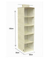 Organizer Armadio Porta Tutto Pensile Tessuto Scarpe Borse 5 Piani 30x30x100cm