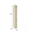 Organizer Armadio Portatutto Pensile Scarpe Borse 10 Ripiani 15x30x120 Cm 69705