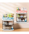 Organizer Azzurro Con Cassetti Organizzatore Scrivania Penne Trucco Cancelleria