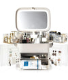 Organizer Beauty Case Porta Trucco Accessori Gioielli Con Specchio Led Cassetti